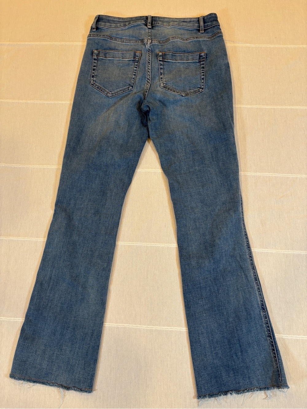 J.Jill Denim High Rise Bootcut Jeans Medium Wash Raw Hem 2P Petite - Picture 3 of 7